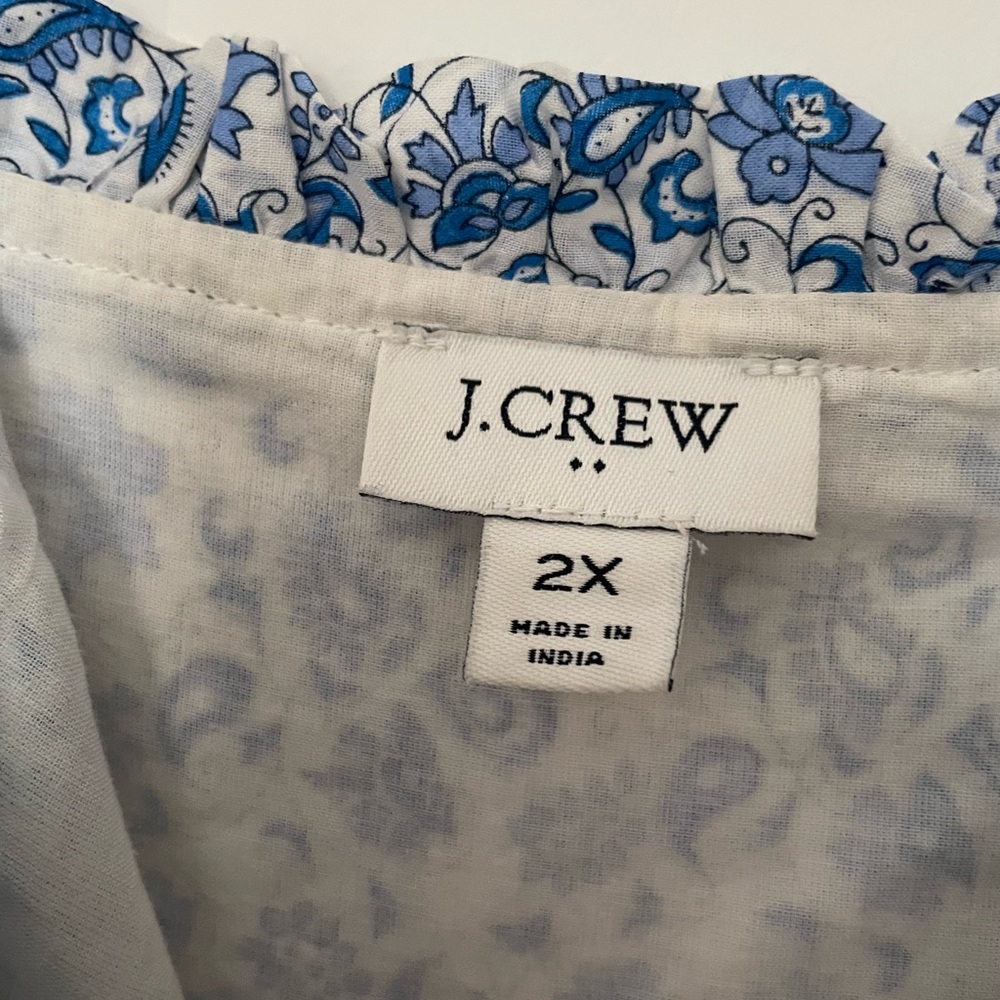 J.Crew Blue Floral Blouse